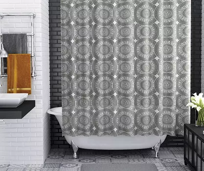 Штора для ванной комнаты WasserKRAFT Salm SC-76101