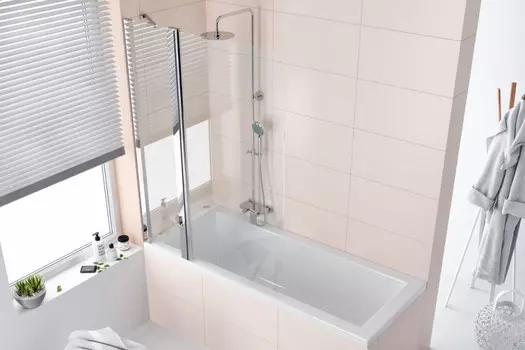 Шторка для ванны 100 см прозрачное стекло Excellent 900 KAAC.1609.1000LP