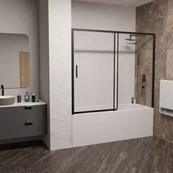 Шторка для ванны 180 см RGW SC-45-B Screens 34114518-14 прозрачное