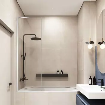 Шторка для ванны 70 см Veconi Palau PL84-70-01-C7 прозрачное