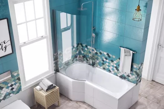 Шторка для ванны 75 см L прозрачное стекло Excellent Be Spot KAEX.2309.750.LE