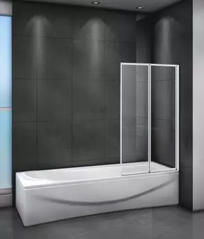 Шторка для ванны 80 см Cezares RELAX-V-2-80/140-P-Bi-R текстурное стекло