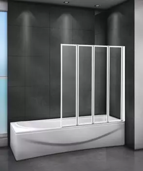 Шторка для ванны 80 см Cezares RELAX-V-4-80/140-P-Bi-R текстурное стекло