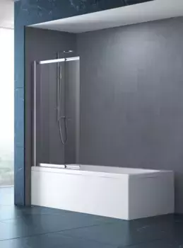 Шторка для ванны 89 см Cezares SLIDER-VF-11-90/150-C-Cr прозрачное