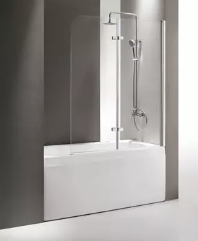 Шторка для ванны Cezares Eco 120 см текстурное стекло ECO-O-V-21-120/140-P-Cr-R