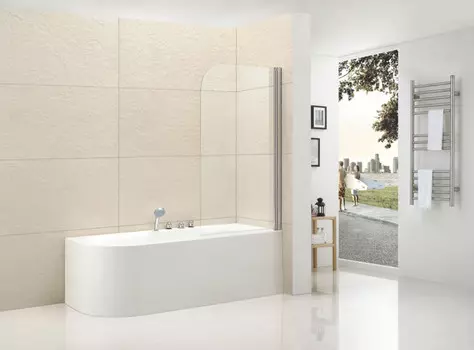 Шторка для ванны Cezares Eco 80 см прозрачное стекло ECO-O-V-1-80/140-C-Cr