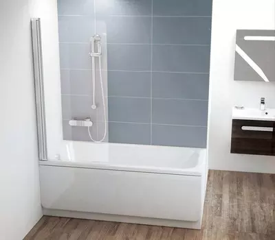 Шторка для ванны Ravak CVS1 80 L блестящий Transparent 7QL40C00Z1