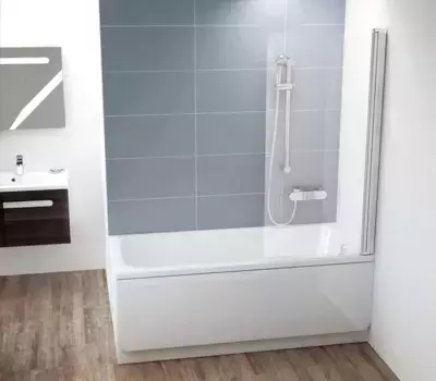 Шторка для ванны Ravak CVS1 80 P белый Transparent 7QR40100Z1
