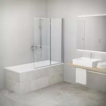 Шторка для ванны Roltechnik TZVP2/1100 742-110000P-00-02 прозрачное