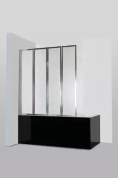 Шторка на ванну Ceruttispa Bouna 130 см, профиль хром, стекло матовое