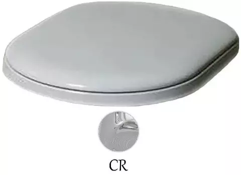 Сиденье для унитаза с микролифтом белый/хром Azzurra Charme CHA1800/Fbi/cr