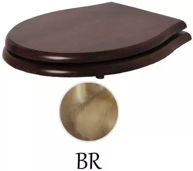 Сиденье для унитаза с микролифтом орех/бронза Azzurra Giunone-Jubilaeum 1800NM noce/br