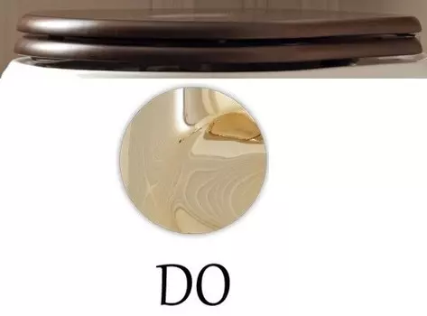 Сиденье для унитаза с микролифтом орех/золото Kerasan Retro 108740noce/oro