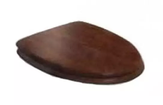 Сидение деревянное орех с механизмом Soft Close петли хром Cezares Primo CZR-166W