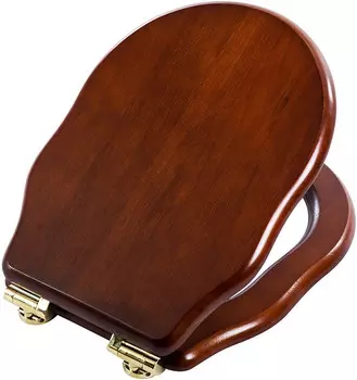 Сидение деревянное орех с механизмом Soft Close петли золото BelBagno Boheme BB115SCW-ORO