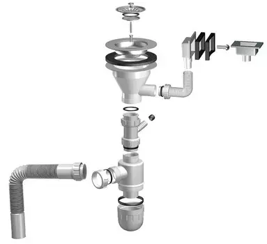 Сифон для кухонной мойки Ukinox S701R