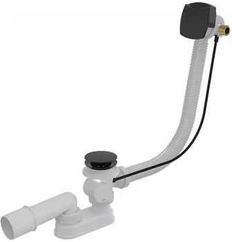 Слив-перелив для ванны с наполнением AlcaPlast A564BLACK