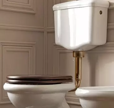 Сливная труба для низкого бачка цвета бронза Kerasan 757193