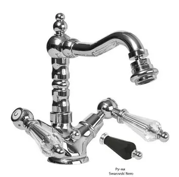Смеситель для биде хром, ручки Swarovski Nero Cezares Diamond DIAMOND-BS2-01-Sw-N
