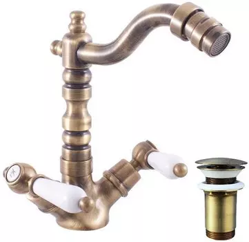 Смеситель для биде с донным клапаном Rav Slezak Morava Retro MK521.5/9SM