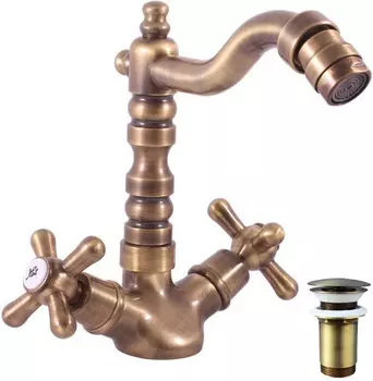 Смеситель для биде с донным клапаном Rav Slezak Morava Retro MK121.5/9SM