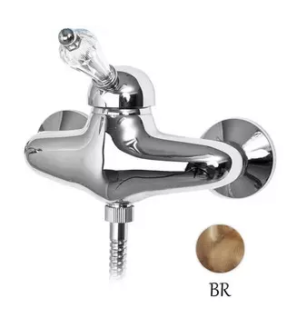 Смеситель для душа бронза, ручка Swarovski Cezares Vintage VINTAGE-DM-02-Sw