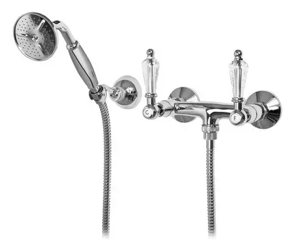 Смеситель для душа с ручным душем хром, ручки Swarovski Cezares Diamond DIAMOND-D-01-Sw
