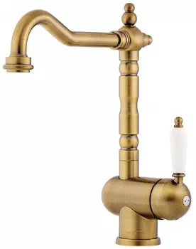 Смеситель для кухни античная латунь Omoikiri Kyoto-AB 4994287