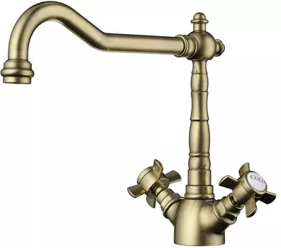 Смеситель для кухни античная латунь Omoikiri Tokigawa-AB