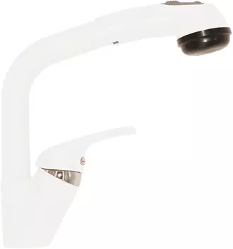 Смеситель для кухни белый Tolero Высокая лейка 679191