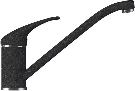 Смеситель для кухни черный Polygran Низкий 726323