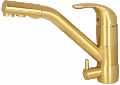 Смеситель для кухни с подключением к фильтру Kaiser Safira 15066-3 Gold/Brass