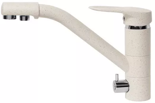 Смеситель для кухни с подключением к фильтру AquaGranitEx бежевый C-6040(328)