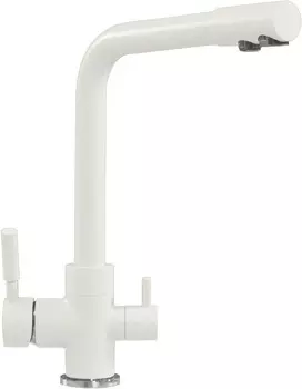Смеситель для кухни с подключением к фильтру белый Tolero Высокий Дуо 627642