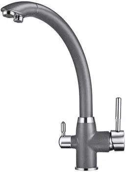 Смеситель для кухни с подключением к фильтру Granula графит 2167bg