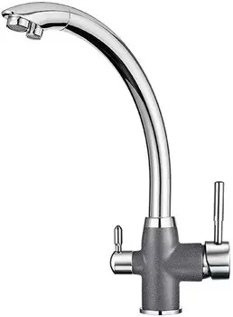 Смеситель для кухни с подключением к фильтру Granula графит 3167bg