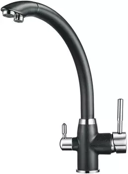 Смеситель для кухни с подключением к фильтру Granula шварц 2167sv