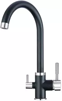 Смеситель для кухни с подключением к фильтру Granula шварц 2168sv