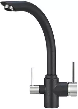 Смеситель для кухни с подключением к фильтру Granula шварц 2304sv