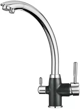 Смеситель для кухни с подключением к фильтру Granula шварц 3167sv