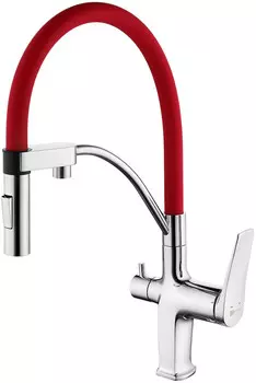 Смеситель для кухни с подключением к фильтру Lemark Comfort LM3074C-Red