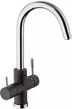 Смеситель для кухни с подключением к фильтру Paini Cox Metallic Black 7844643CR3V11L2KM