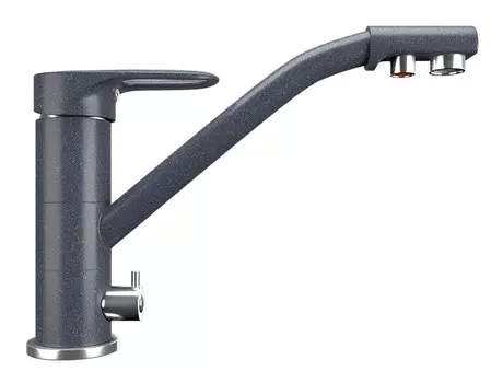 Смеситель для кухни с подключением к фильтру Ulgran антрацит U-010-343