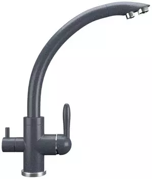 Смеситель для кухни с подключением к фильтру Ulgran антрацит U-017-343
