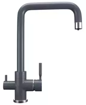 Смеситель для кухни с подключением к фильтру Ulgran антрацит U-019-343