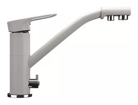 Смеситель для кухни с подключением к фильтру Ulgran белый U-010-331