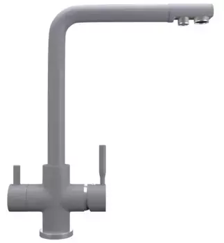 Смеситель для кухни с подключением к фильтру Ulgran бетон UQ-016-05