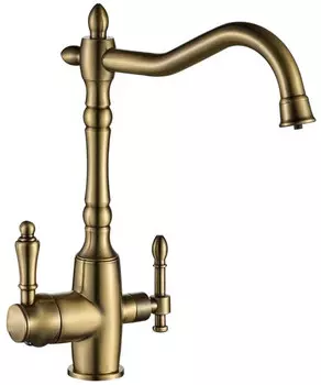 Смеситель для кухни с подключением к фильтру Ulgran бронза U-018
