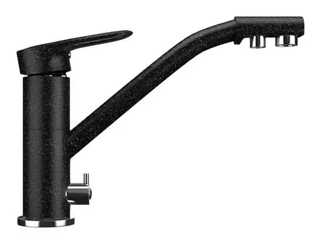 Смеситель для кухни с подключением к фильтру Ulgran черный U-010-308