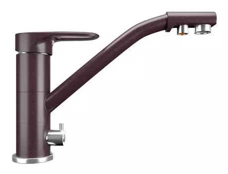 Смеситель для кухни с подключением к фильтру Ulgran шоколад U-010-345